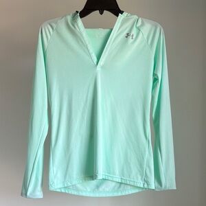 Under Armour Women's Mint Green Hooded Long Sleeve